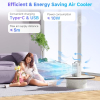 SUPOOBE 4-in-1 Portable Air Conditioner Mini Air Cooler 900 ml USB Fan 3 Speeds 2 Humidification Modes