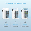 YISSVIC 4-in-1 Mini Air Cooler with 3 Speeds & LED Lights for Home & Office