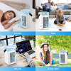 YISSVIC 4-in-1 Mini Air Cooler with 3 Speeds & LED Lights for Home & Office