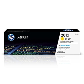 HP 201X CF402X, Amarillo, Cartucho Tóner Original, de 2.300 páginas, para impresoras HP Color LaserJet Pro serie 252, 274 y 277