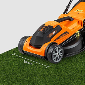 Беспроводная газонокосилка LawnMaster Cordless, 34 см, 300 м², 6 высот кошения