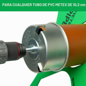 Herramienta de chaflán Metex para tubos de PVC de 110 mm