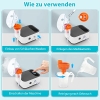 Inhalador Sentasi para adultos con pantalla digital LED, nebulizador silencioso, compresor, inhalador eléctrico para niños y bebés con boquilla y mascarilla (gris y blanco)