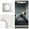 1-fach Abdeckrahmen aus satiniertem Aluminium – Legrand Céliane, Modernes Design
