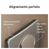 1-fach Abdeckrahmen aus satiniertem Aluminium – Legrand Céliane, Modernes Design