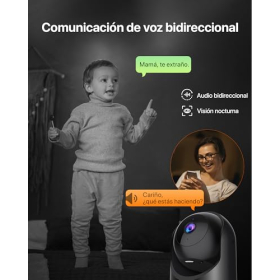 Cámara de interior CP3V3.0 Tenda 2K WiFi-6 con visión de 360° y detección de movimiento.