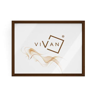 VIVAN Riquadro picture frame made of walnut wood, brown, 50x70 cm