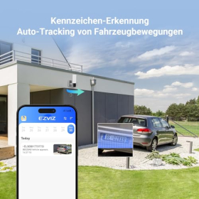 EZVIZ EL3 4MP WLAN Flutlichtkamera Außen mit KI & Farbnachtsicht