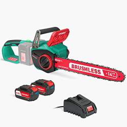 Акумуляторна бензопила Hychika 36V, 35,5 см, 2 x 4,0 Ah