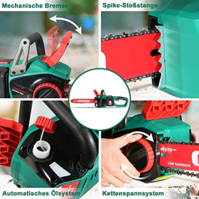 Hychika 36V cordless chainsaw, 35.5 cm, 2 x 4.0 Ah