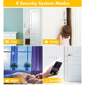 Sensor de puerta/ventana 4 en 1 Onvis con sirena, termómetro, higrómetro y HomeKit