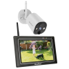 SecuFirst 2K outdoor camera set with 7" touchscreen monitor, without Wi-Fi, 64GB