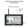 SecuFirst 2K outdoor camera set with 7" touchscreen monitor, without Wi-Fi, 64GB