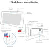 SecuFirst 2K outdoor camera set with 7" touchscreen monitor, without Wi-Fi, 64GB
