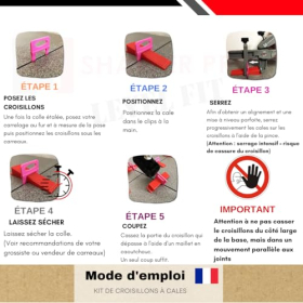 Leveling clips for tiles, 2 mm, 1000 pieces