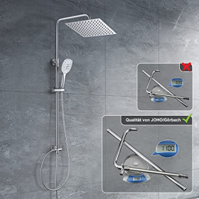JOHO thermostatic shower system with XXL head 35×25cm