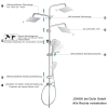 JOHO thermostatic shower system with XXL head 35×25cm
