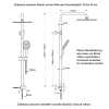 JOHO thermostatic shower system with XXL head 35×25cm