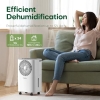 Deshumidificador CONOPU de 12 l/día, deshumidificación automática, temporizador de encendido y apagado de 24 h, drenaje continuo, apto para apartamentos y sótanos, deshumidificador eléctrico, antihumedad.