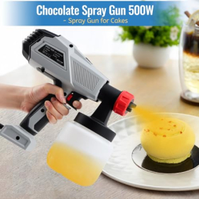 Kit de aerógrafo para pasteles, pistola pulverizadora de chocolate de 500 W, dispositivo portátil de 800 ml