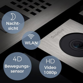 DoorBird D1101V - IP відеодомофон, нержавіюча сталь V4A, WiFi, HD відео