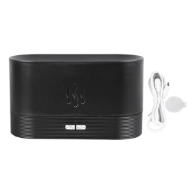 Humidificador DAUZ “Flame” – difusor de aroma con luces de colores (negro)