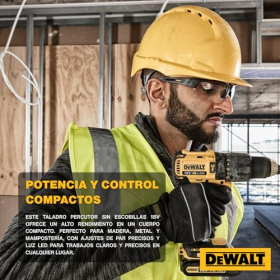 Taladro atornillador de impacto inalámbrico DEWALT XR de 18 V, sin escobillas
