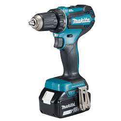 Акумуляторний дриль-шуруповерт Makita DDF485RTJ 18V BL, синій/сріблястий