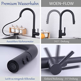 Mezclador de cocina Woen-Flow negro