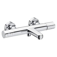 Cornat Derval thermostatic bathroom faucet made of chrome-plated brass for wall mounting