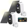 kebruma 2K outdoor surveillance camera battery with solar panel