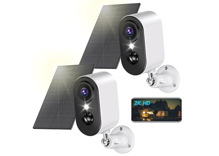 kebruma 2K outdoor surveillance camera battery with solar panel kebruma 2K outdoor surveillance camera battery with solar panel