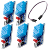 AZDelivery 5 x DHT11 breakout module with board and cable temperature sensor and humidity sensor compatible with Arduino and Raspberry Pi including e-book!