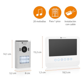 Відеодомофон Smartwares DIC-22212 – 720p HD, LCD монітор 7 дюймів, нічне бачення
