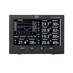 dnt RoomLogg PRO – Estación meteorológica interior inalámbrica con múltiples sensores de temperatura y humedad y software para PC