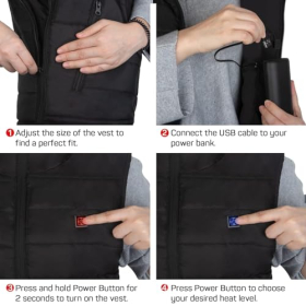 DR.PREPARE Heated Vest Men Women, Heating Vest Adjustable