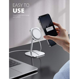 Lamicall MagSafe Smartphone-Halterung aus Aluminium, verstellbarer Tischständer für iPhone mit MagSafe-Kompatibilität