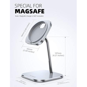 Lamicall MagSafe Smartphone-Halterung aus Aluminium, verstellbarer Tischständer für iPhone mit MagSafe-Kompatibilität
