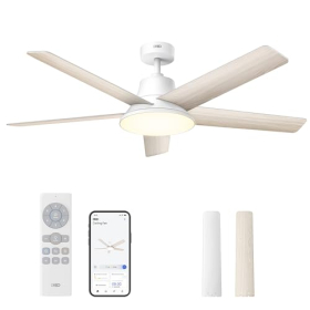 Dreo 132cm ceiling fan with LED, 12 speeds and smart control