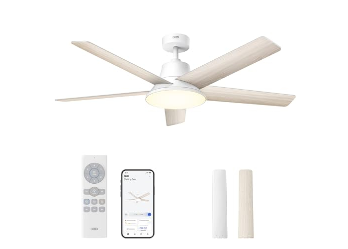 Dreo 132cm ceiling fan with LED, 12 speeds and smart control Dreo 132cm ceiling fan with LED, 12 speeds and smart control