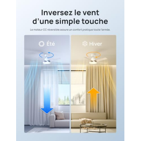 Deckenventilator 132 cm von Dreo mit LED, 12 Geschwindigkeiten und Smart-Steuerung