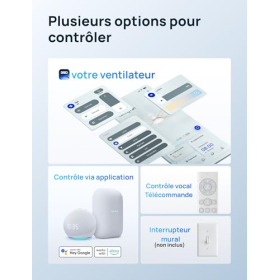 Deckenventilator 132 cm von Dreo mit LED, 12 Geschwindigkeiten und Smart-Steuerung