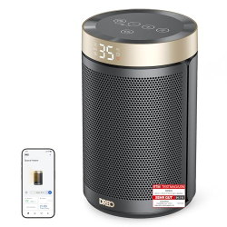 Dreo Smart 1500W fan heater, quiet, thermostat, 3 modes, 12h timer