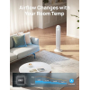 Ventilador de pedestal inteligente de Dreo con Wi-Fi, funcionamiento silencioso, control por voz y mando a distancia.