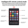 Taben Car Light, RGB Remote Control, Decorative Lamp, Interior Lighting, 8 Colors, 1 W DC, 12 V, 5 m