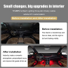 Taben Car Light, RGB Remote Control, Decorative Lamp, Interior Lighting, 8 Colors, 1 W DC, 12 V, 5 m