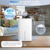 Deshumidificador eléctrico de 2700 ml, silencioso, portátil, con 7 luces de colores.