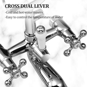 Traditional Victoria Luxury Bathroom Faucet, Mixer Tap, Chrome