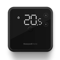 Honeywell Home DT3 kabelgebundener Thermostat mit LED, schwarz