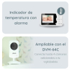 Alecto DVM-64 Video Baby Monitor, Night Vision, Two-Way Talk Function, 300 m Range, White